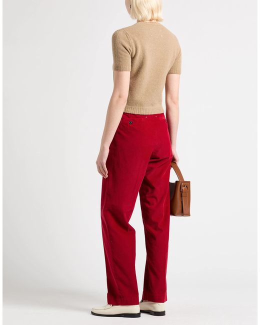Maison Margiela Red Casual Trouser