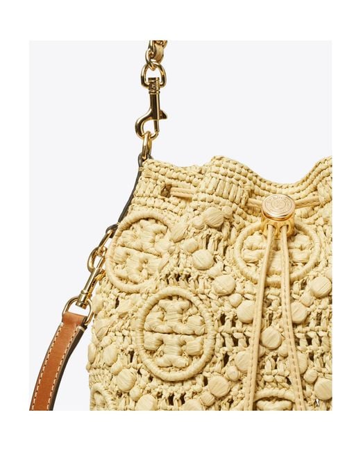 Tory Burch Metallic 'T Monogram' Crossbody Bag With Logo Embroidery And C