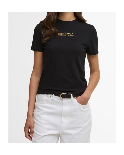 Barbour Black Logo Crew Neck T-Shirt