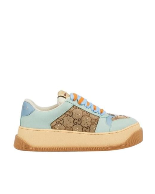 Gucci Blue Screener Gg Canvas Sneakers