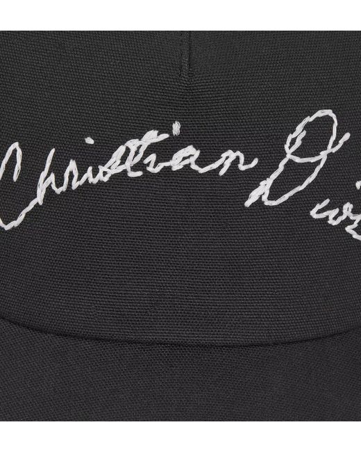 Dior Black Homme Logo Patch Baseball Cap for men