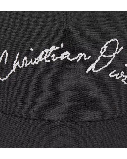Dior Black Homme Logo Patch Baseball Cap for men