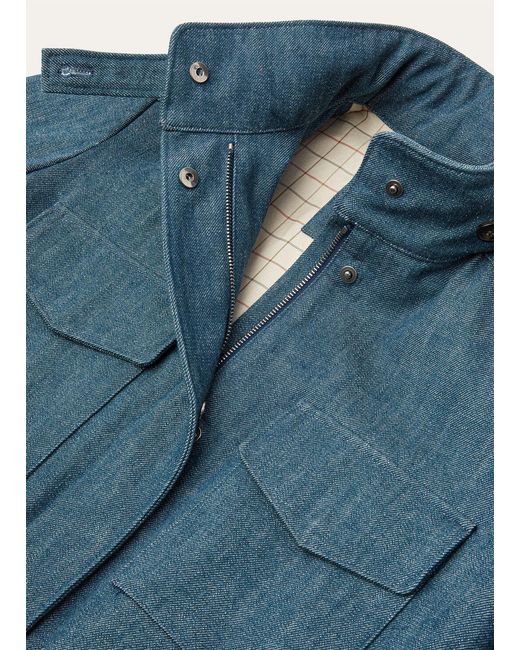 Loro Piana Blue Long-Sleeved Jacket