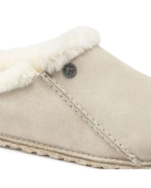 Birkenstock White Zermatt Premium Slippers