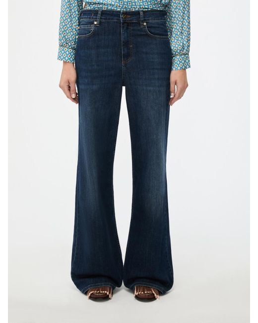 iBlues Blue Wide-Leg Trousers