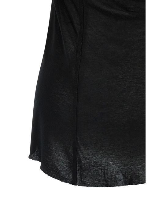 Rick Owens Black One-Shoulder Top