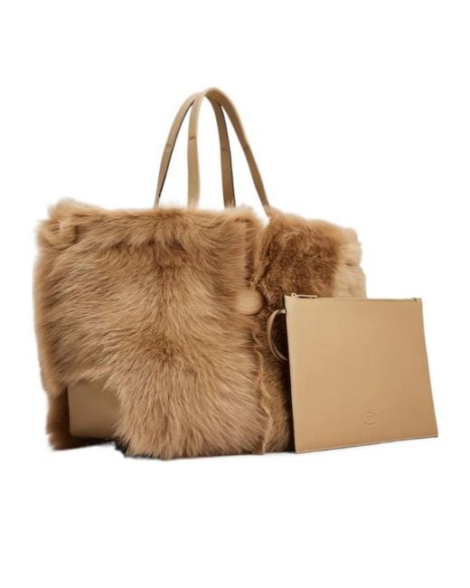 Tod's Brown Di Bag Folio Medium Shoulder Bag