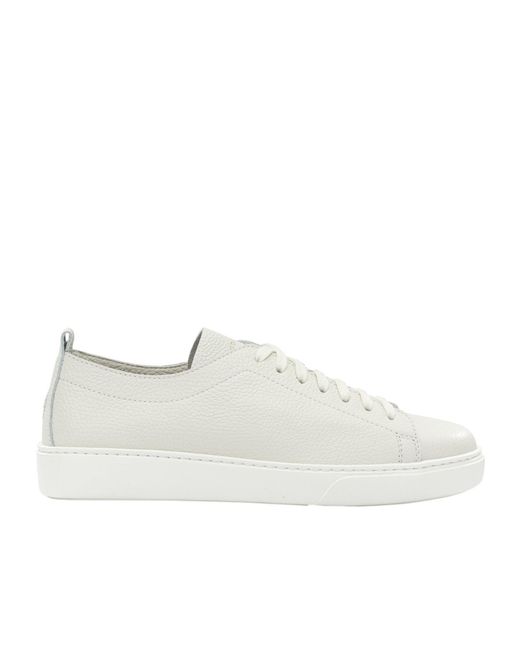 Henderson White Round-Toe Sneakers