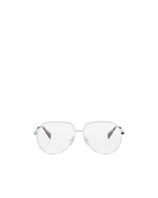 Céline White Full-Rimmed Plano Lenses