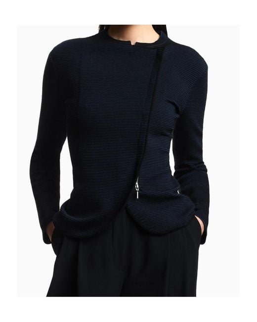 Emporio Armani Blue Striped Jacket