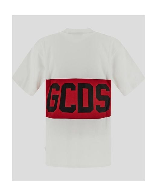 Gcds White Logo-Print T-Shirt for men
