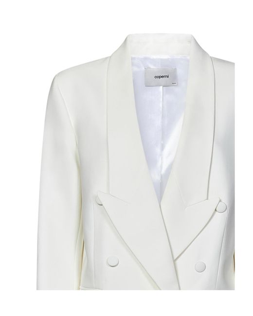 Coperni White Long-Sleeved Suit Coat