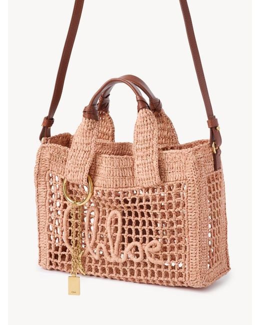 Chloé Pink Chloé Summer Banana East-West Small Tote Bag