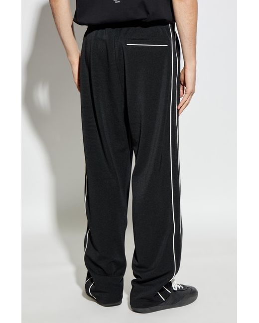 KENZO Black Logo-Patch Track Pants for men