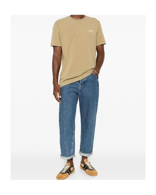 A.P.C. Natural Rue Madame Logo-Print T-Shirt for men