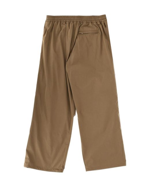A.P.C. Green Wide Leg Elasticated Waistband Trousers for men