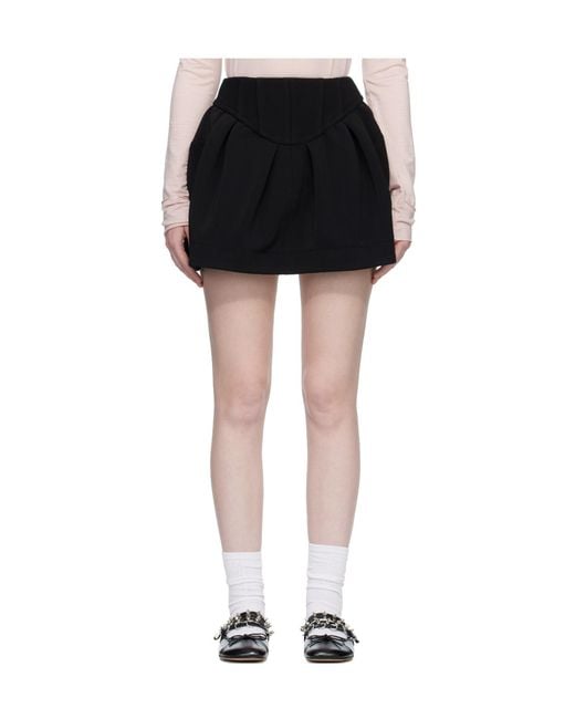 OPEN YY Black Wire Mini Skirt