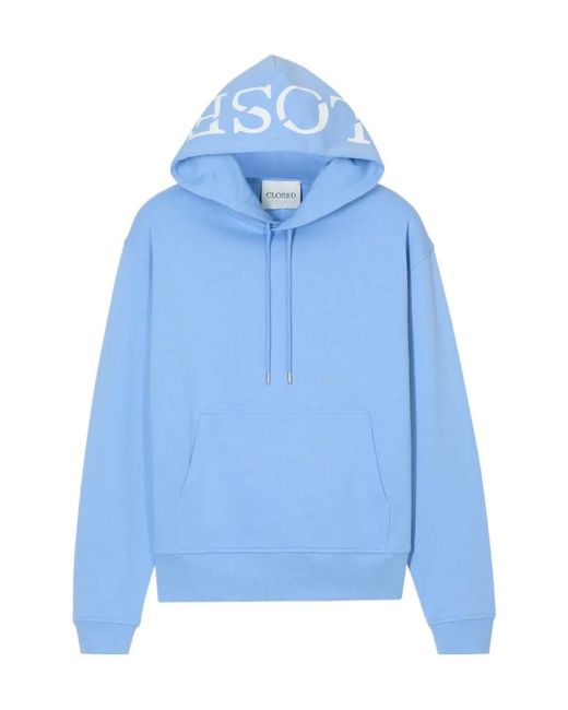 Closed Blue Logo Printed Hoodie for men