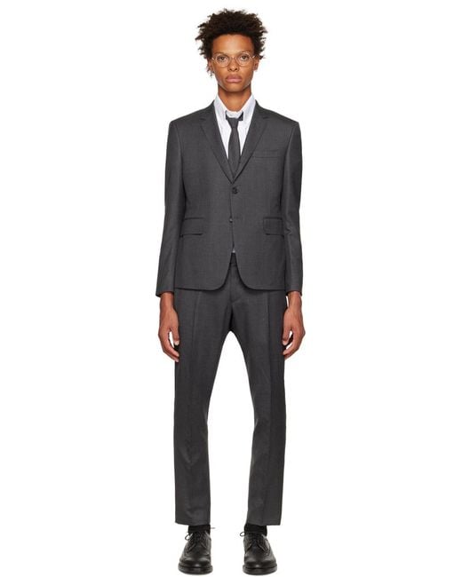 Thom Browne Blue Slim-Cut Single-Breasted Suit for men