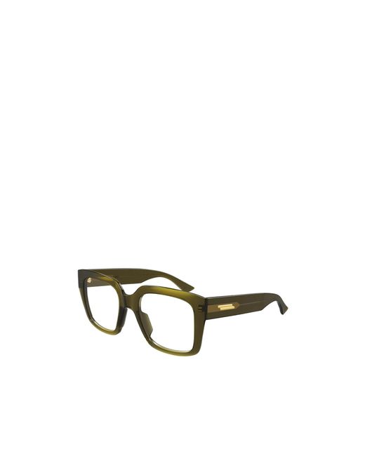Bottega Veneta Metallic Eyewear Square Frame Glasses