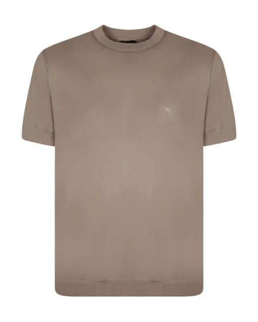 Emporio Armani Gray Crew-Neck T-Shirt for men