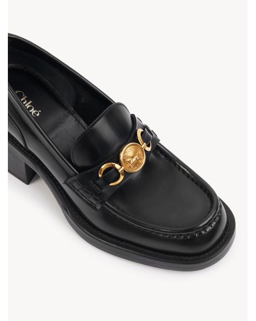 Chloé Black Chloé Dakota Heeled Loafers
