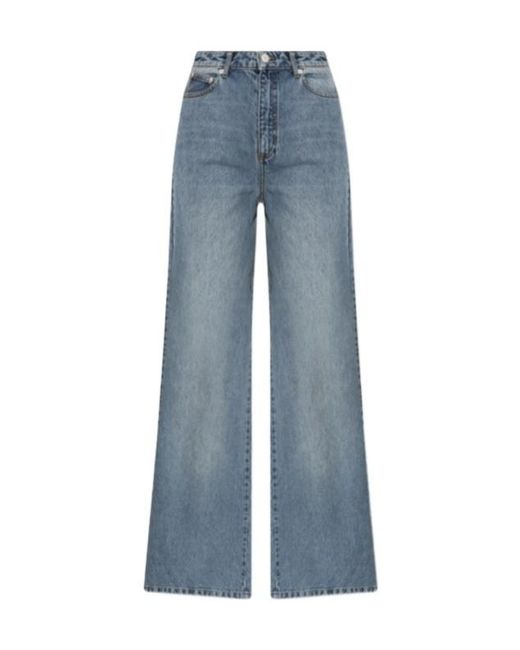Officine Generale Blue Flared Denim Jeans
