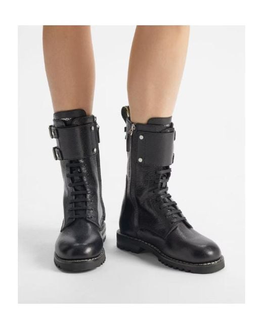 Fendi Black Commando Leather Boots