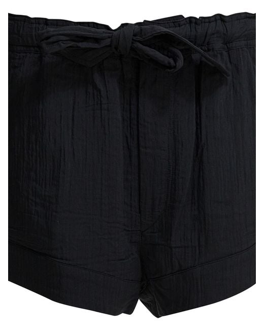 Isabel Marant Black 'Birva' Shorts With Laces