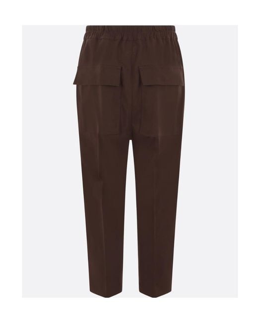 Rick Owens Brown Drawstring Casual Pants