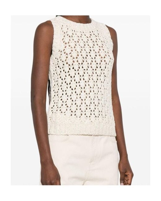 Fabiana Filippi Natural Sleeveless Vest