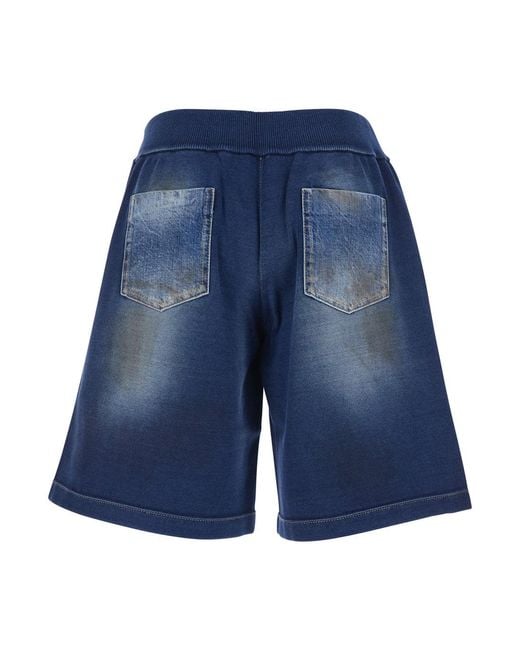 DSquared² Blue Elasticated Waistband Shorts for men
