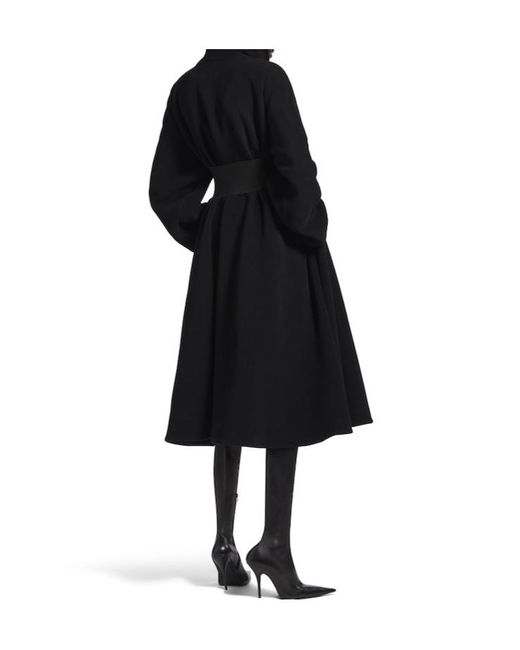Balenciaga Black Belted Wrap Coat