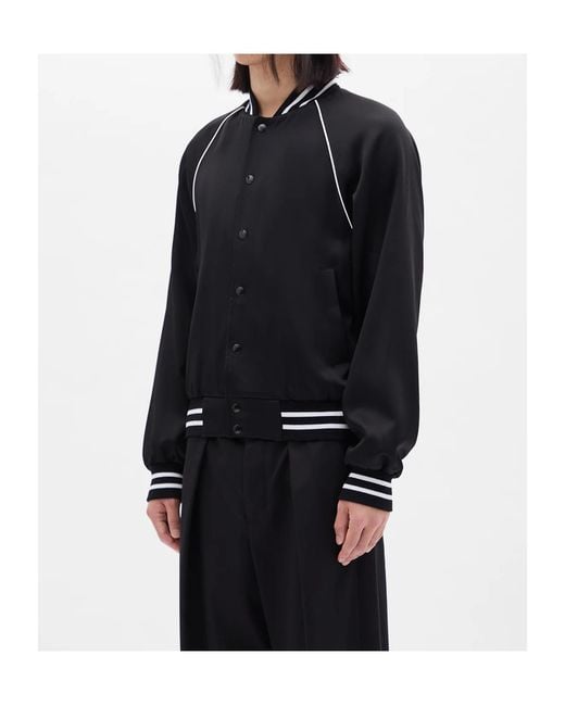 Ann Demeulemeester Black Esko Slim Fit Raglan Bomber Jacket for men