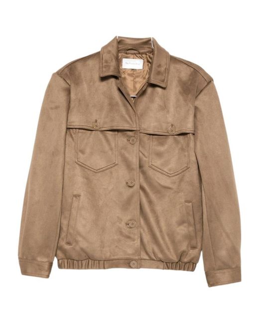 Frankie Shop Brown Long-Sleeved Casual Jacket