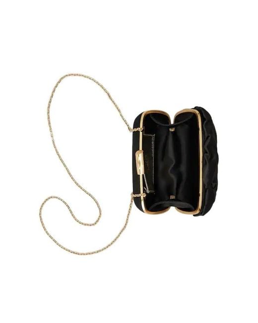 Roger Vivier Black Rose-Motif Chain Mini Bag