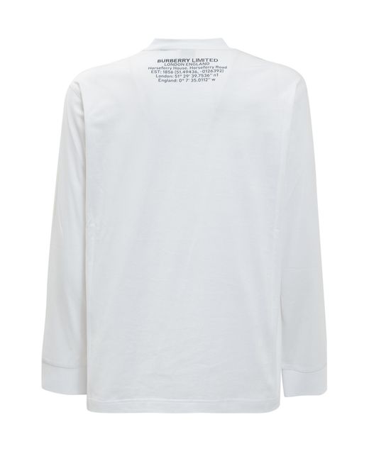 Burberry White Shark-Print T-Shirt for men
