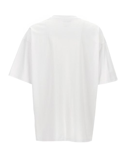 Martine Rose White Logo Print T-Shirt for men