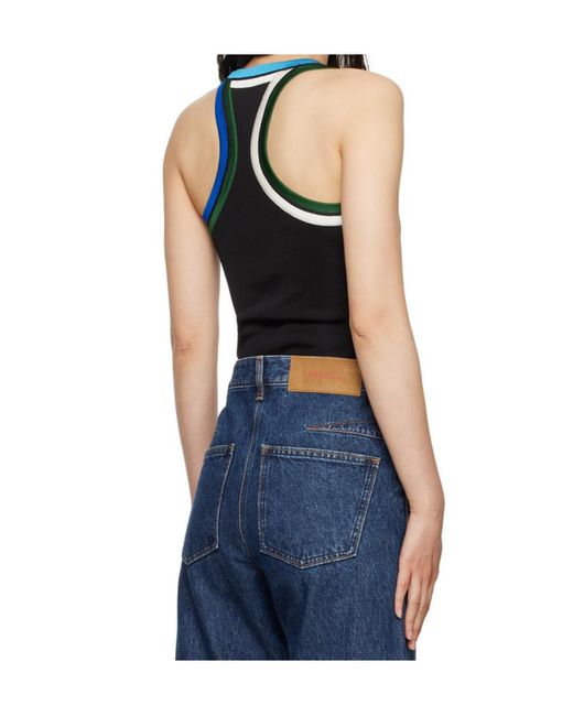 Ferragamo Black Contrast-Colored Trim Vest