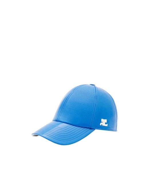 Courreges Blue Logo Patch Cap for men