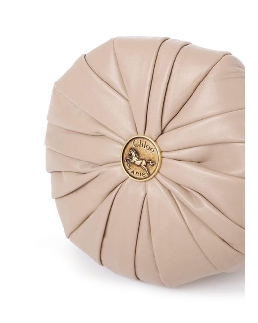 Chloé Natural Chloé Plissé Clutch Bag