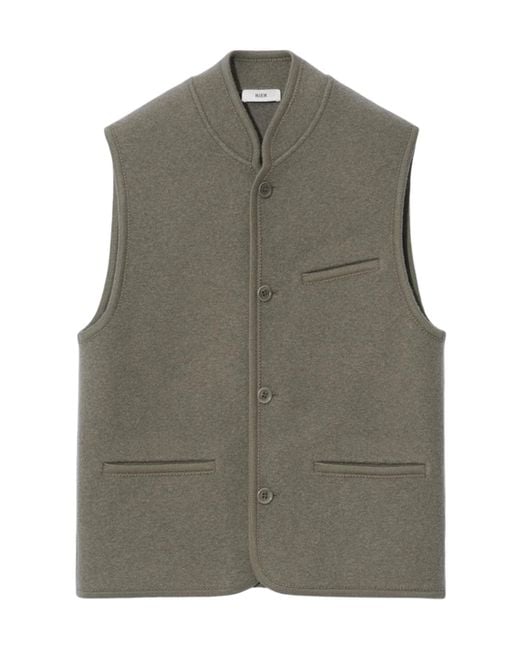 Rier Green Sleeveless Wool Vest for men