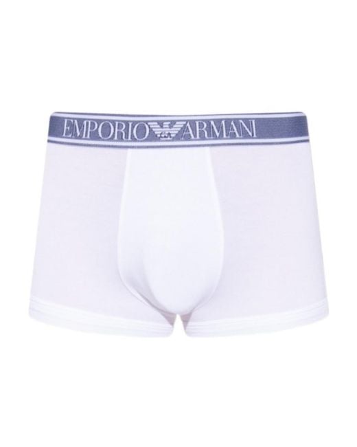 Emporio Armani White Logo Underwear for men