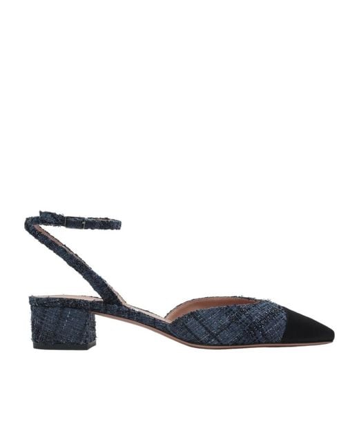 Aquazzura Blue French Flirt Buckle-Fastened Pumps