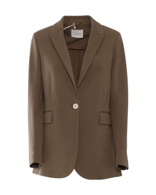Circolo 1901 Brown Single-Button Blazer