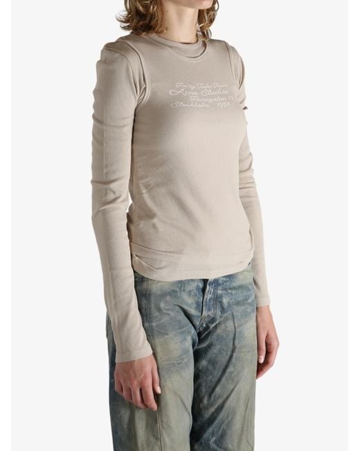 Acne Natural Layered Cardigan