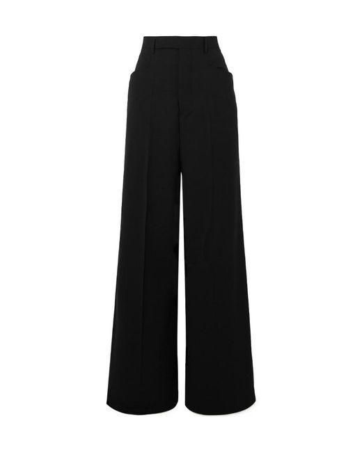 Rick Owens Black Pleated Front Trousers