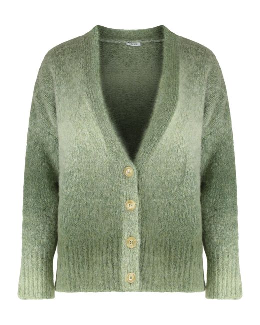 Aspesi Green Gradient Effect Cardigan