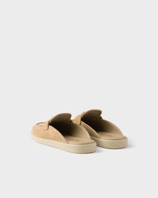 Prada Brown Suede Mules