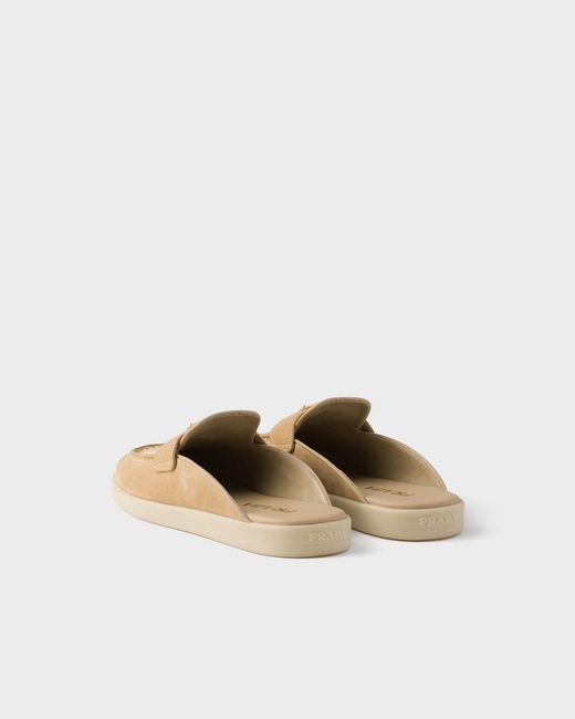 Prada Brown Suede Mules